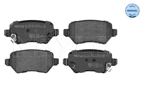 Placute frana MEYLE 025 234 1715/W
