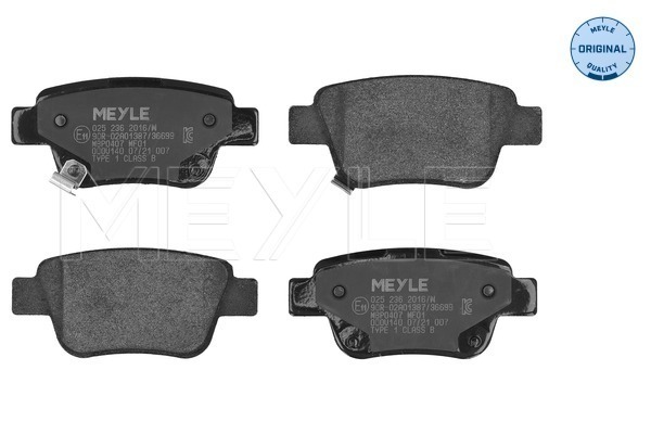 Placute frana MEYLE 025 236 2016/W