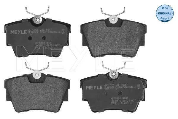 Placute frana MEYLE 025 239 8017