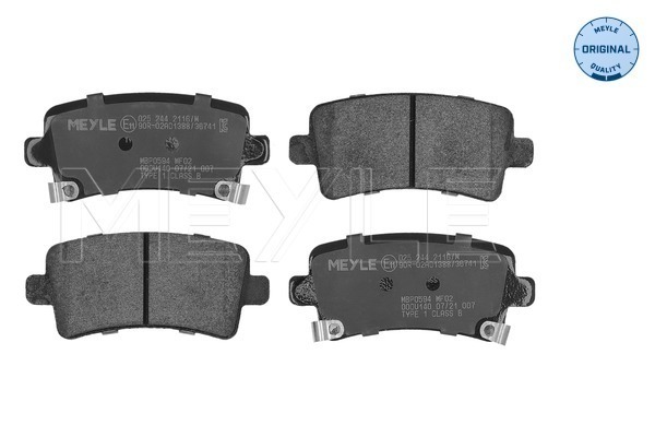 Placute frana MEYLE 025 244 2116/W