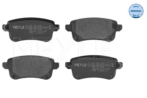 Placute frana MEYLE 025 248 2016