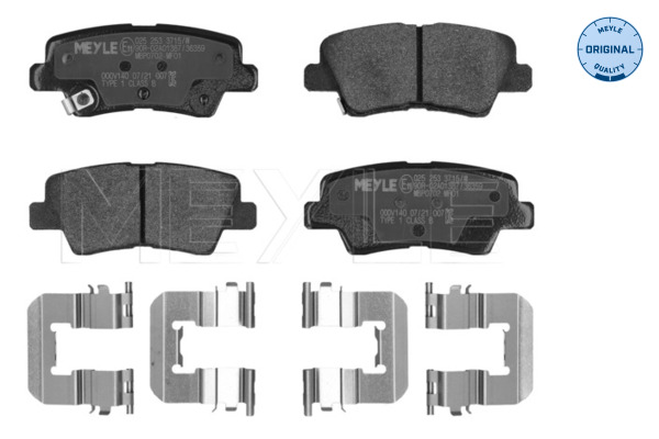 Placute frana MEYLE 025 253 3715/W