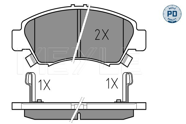 Placute frana MEYLE 025 216 9715/PD