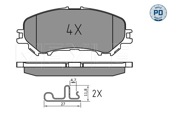 Placute frana MEYLE 0252206518/PD