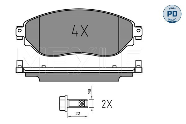 Placute frana MEYLE 0252208718/PD