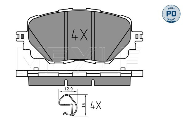 Placute frana MEYLE 0252227115/PD