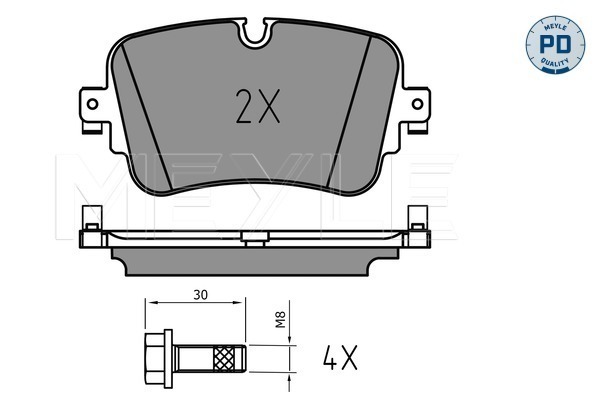 Placute frana MEYLE 025 223 0717/PD