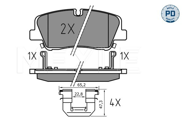 Placute frana MEYLE 025 224 1817/PD