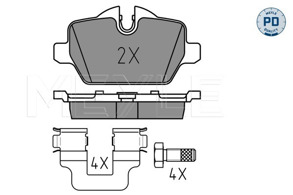 Placute frana MEYLE 0252362316/PD