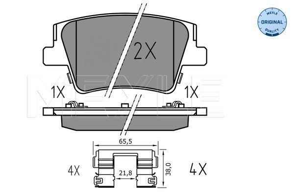 Placute frana MEYLE 0252400016