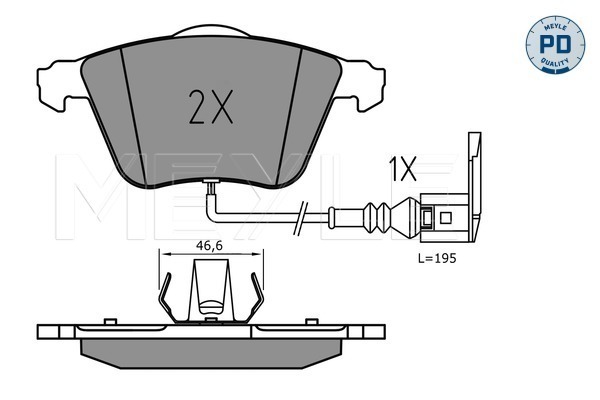 Placute frana MEYLE 025 240 2120/PD