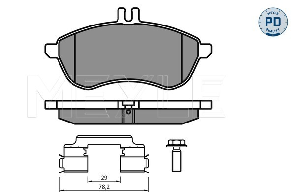 Placute frana MEYLE 0252430620-2/PD