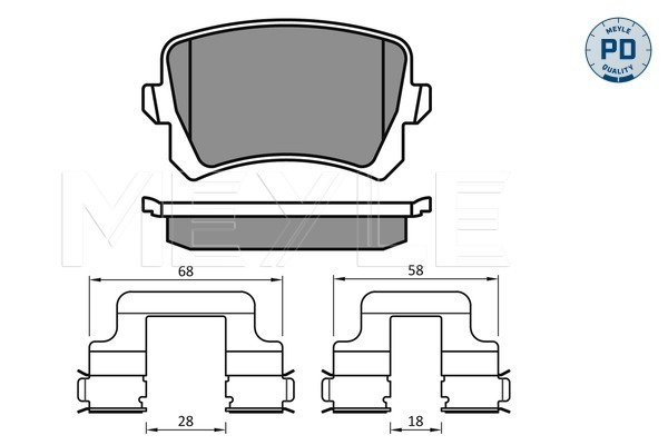 Placute frana MEYLE 0252448317/PD