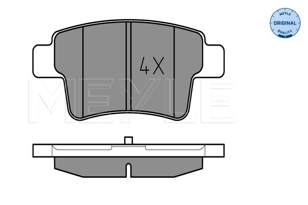 Placute frana MEYLE 0252454016