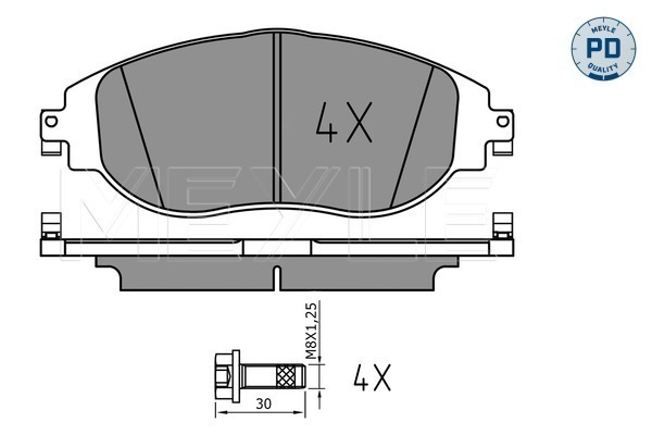 Placute frana MEYLE 025 247 3821/PD