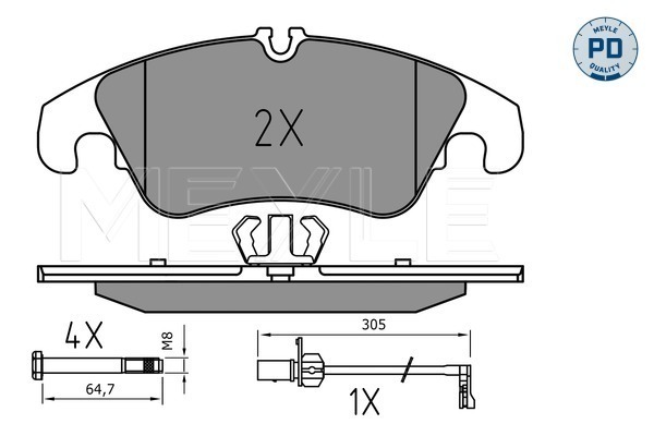 Placute frana MEYLE 0252474319/PD