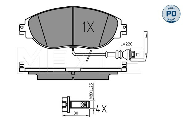 Placute frana MEYLE 025 251 1720/PD