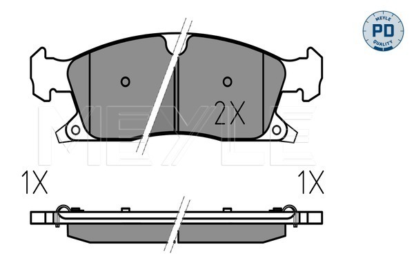 Placute frana MEYLE 0252519021/PD