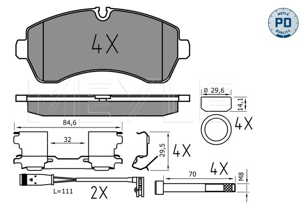 Placute frana MEYLE 0252920020/PD