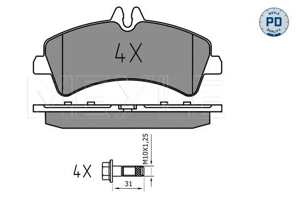 Placute frana MEYLE 0252921720/PD