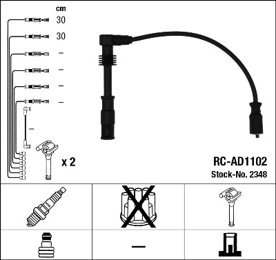 Set cablaj aprindere NGK 2348
