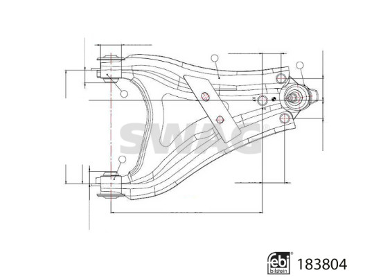 Brat suspensie roata SWAG 33 10 9220
