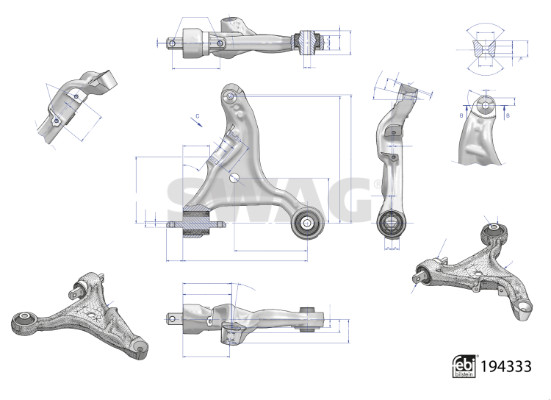 Brat suspensie roata SWAG 33 11 1585