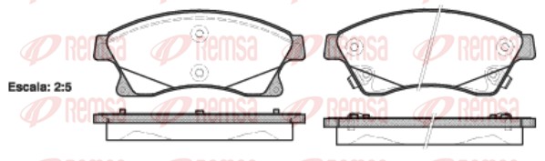 Placute frana REMSA 1431.12