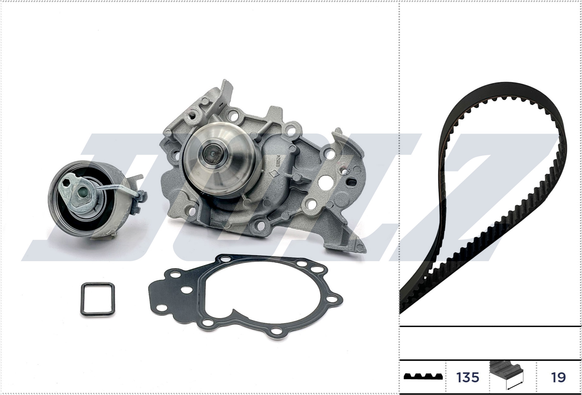 Set pompa apa + curea dintata VW POLO (6N2) 1.4  benzina 60 cai DOLZ KD230