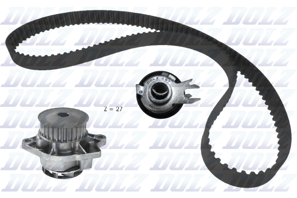 Set pompa apa + curea dintata VW POLO (6N2) 1.4  benzina 60 cai DOLZ KD231
