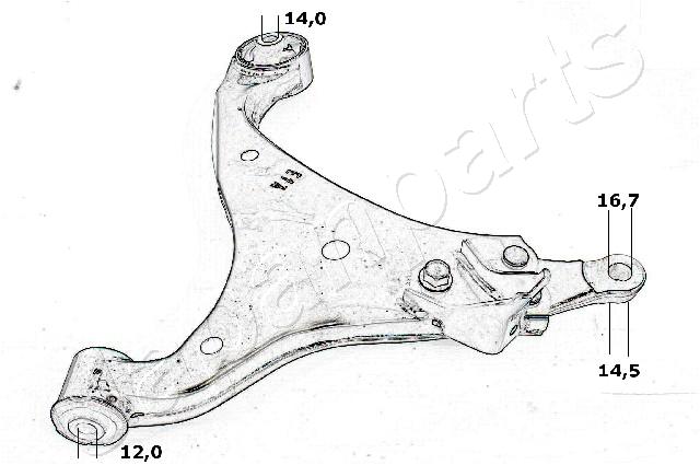 Brat suspensie roata JAPANPARTS BS-K03R