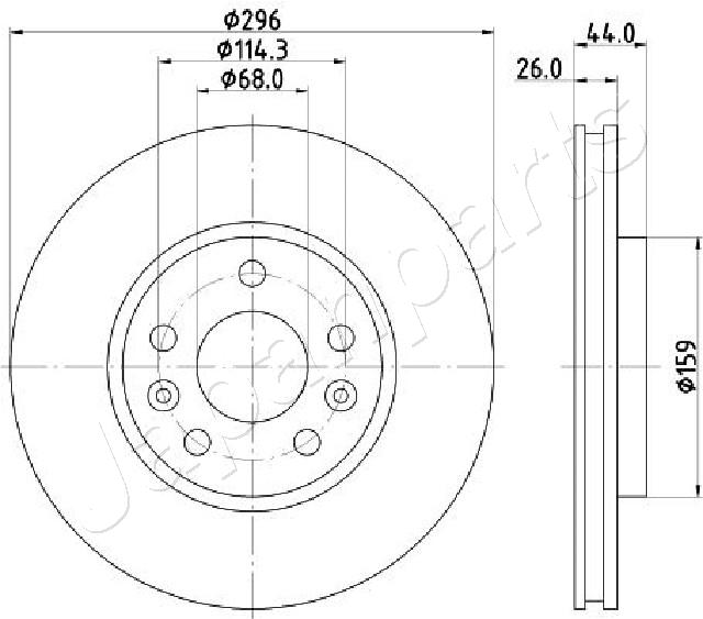 Disc frana JAPANPARTS DI-1000C