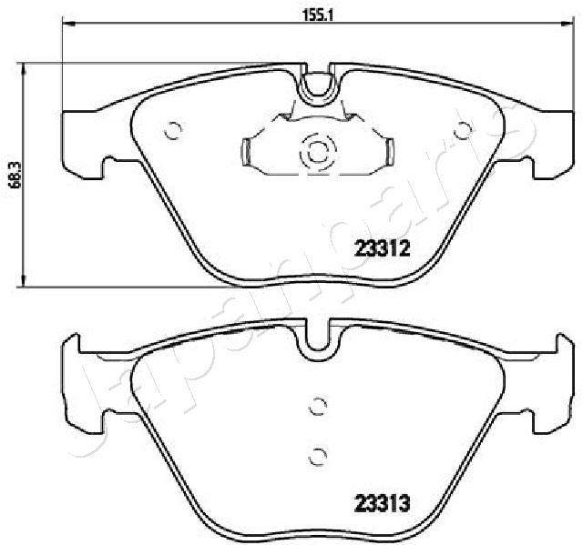 Placute frana JAPANPARTS PA-0115AF