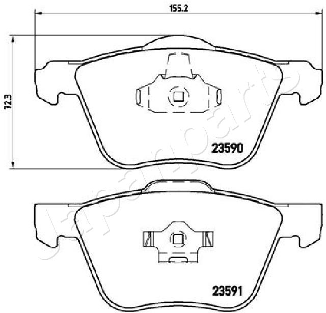 Placute frana JAPANPARTS PA-0336AF