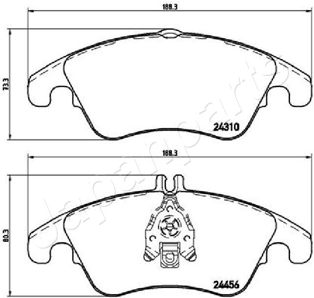 Placute frana JAPANPARTS PA-0513AF