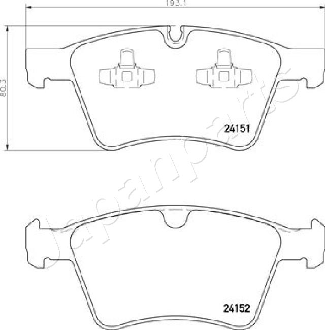 Placute frana JAPANPARTS PA-0531AF