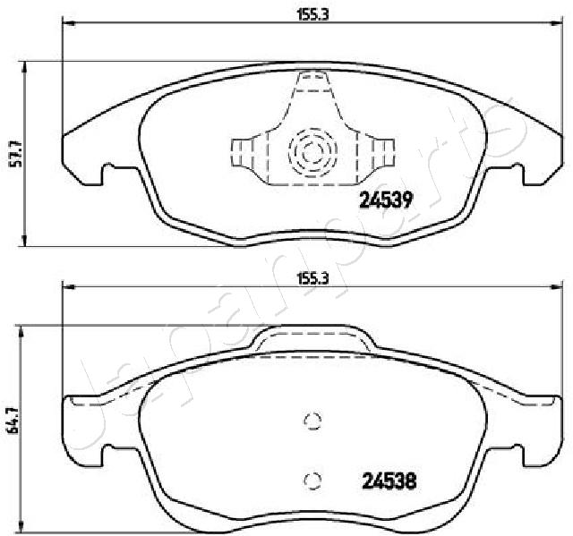 Placute frana JAPANPARTS PA-0603AF