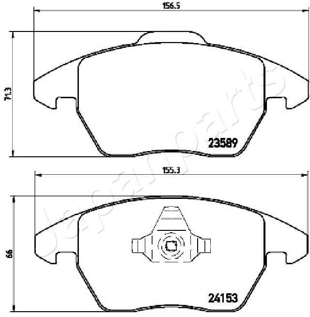 Placute frana JAPANPARTS PA-0610AF