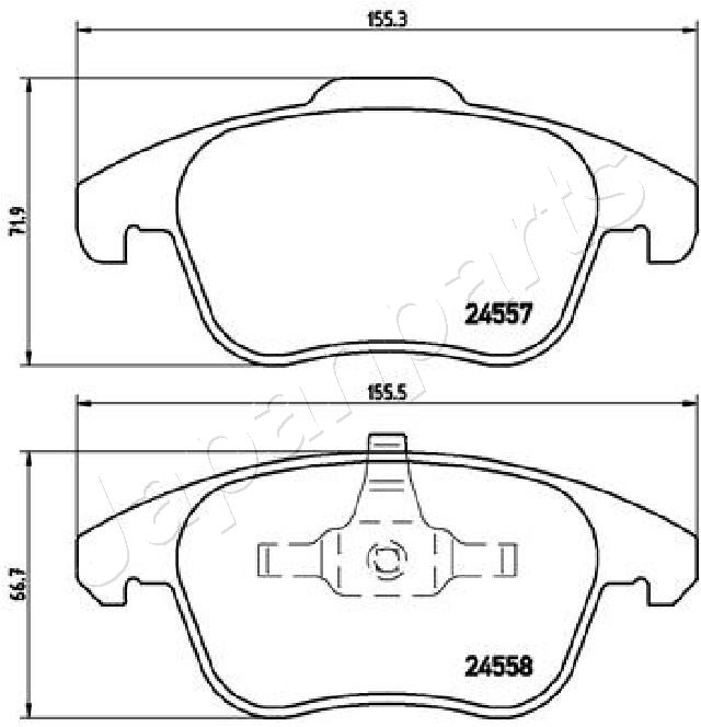 Placute frana JAPANPARTS PA-0611AF