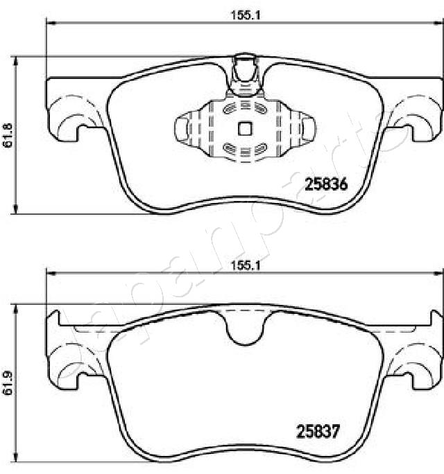 Placute frana JAPANPARTS PA-0612AF