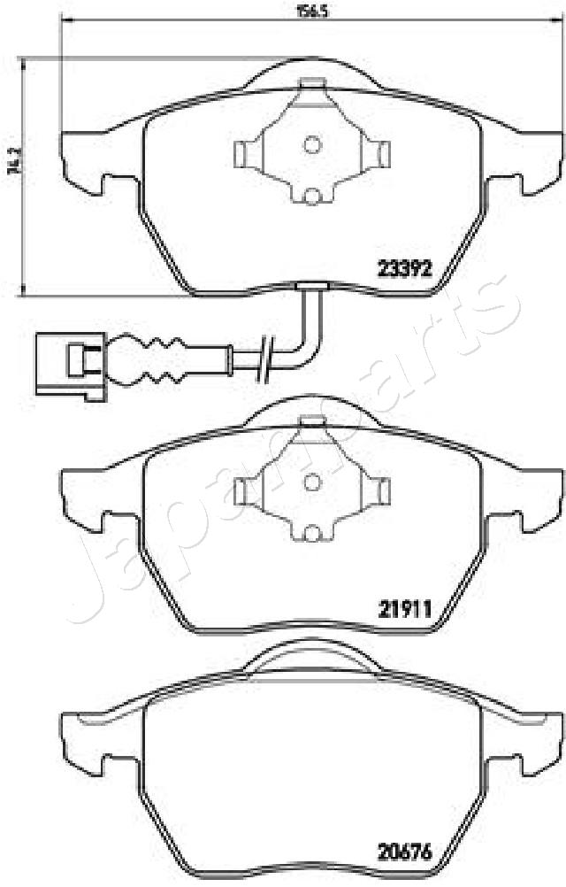 Placute frana JAPANPARTS PA-0906AF