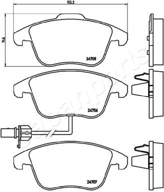 Placute frana JAPANPARTS PA-0915AF