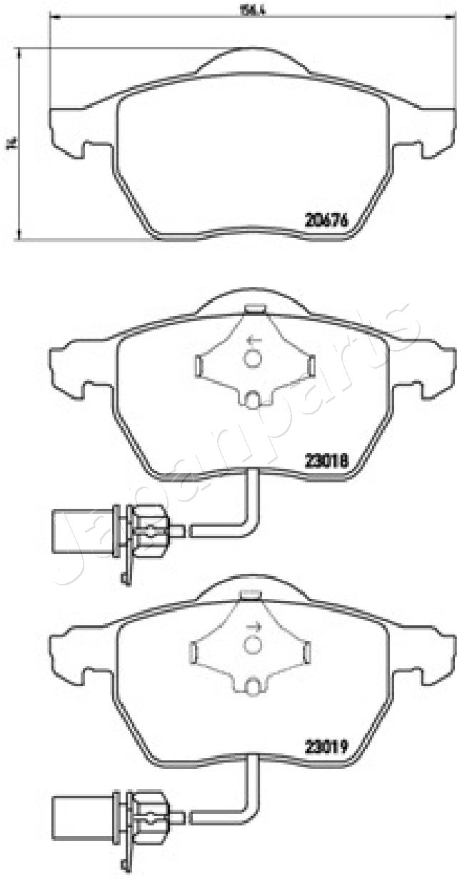 Placute frana JAPANPARTS PA-0927AF