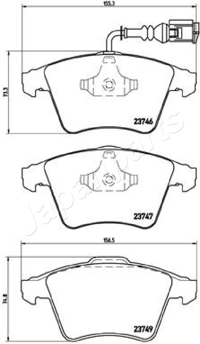 Placute frana JAPANPARTS PA-0954AF