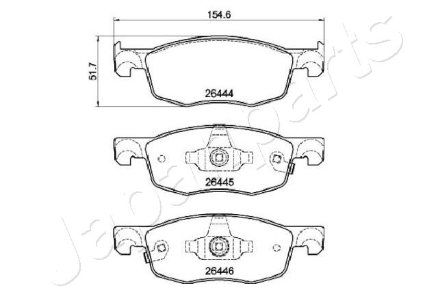 Placute frana JAPANPARTS PA-2028AF