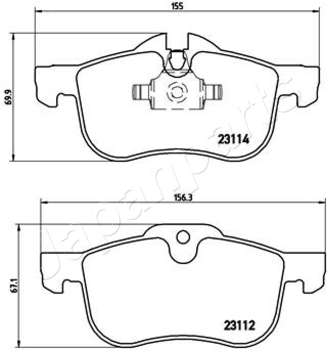 Placute frana JAPANPARTS PA-494AF