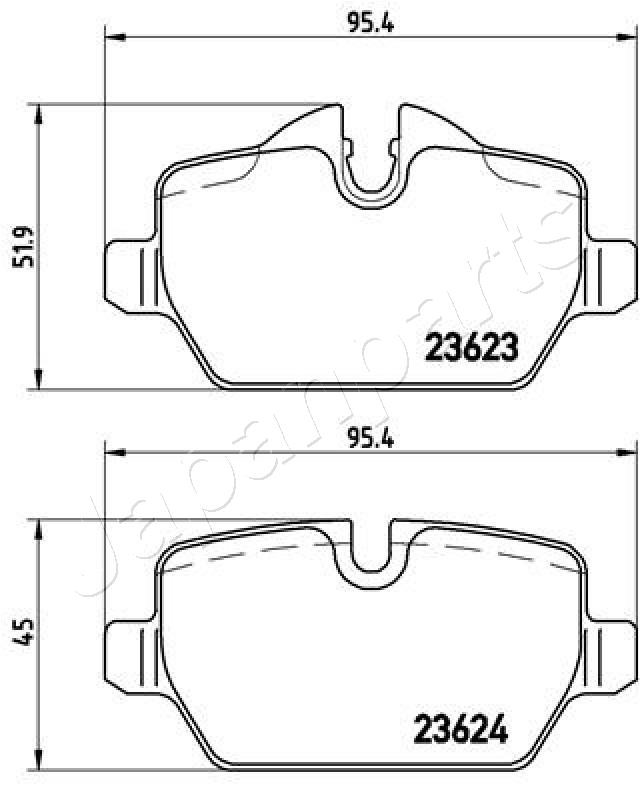 Placute frana JAPANPARTS PP-0100AF