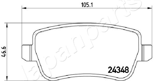 Placute frana JAPANPARTS PP-0212AF