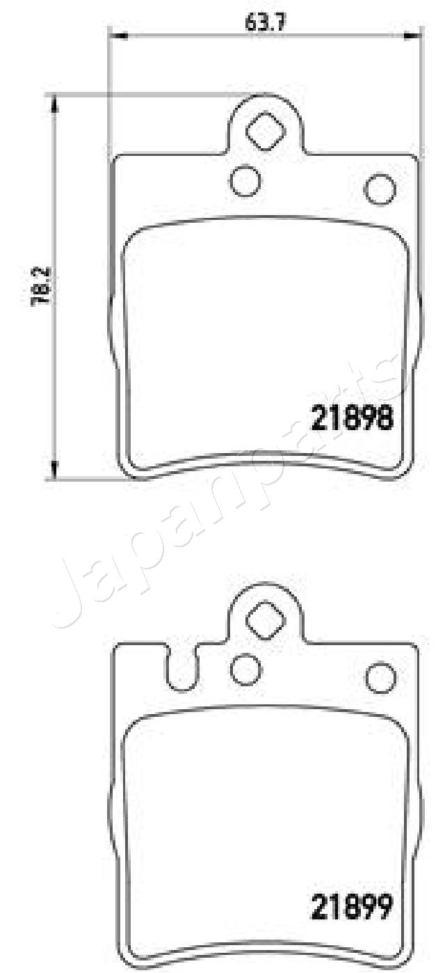 Placute frana JAPANPARTS PP-0504AF