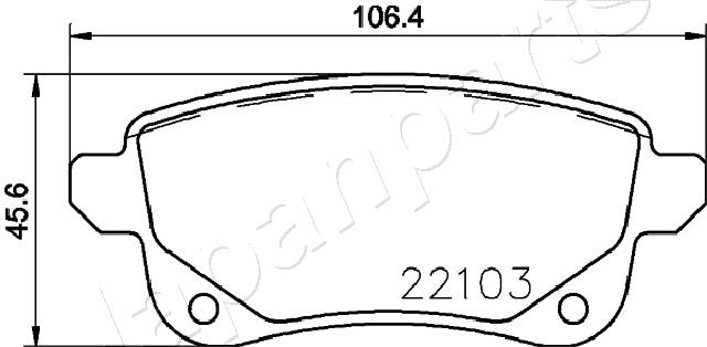 Placute frana JAPANPARTS PP-0704AF